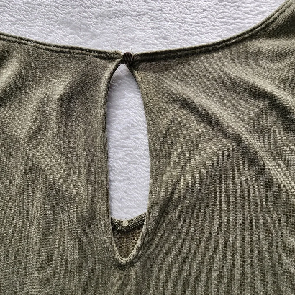 Saturday Sunday Anthropologie Jumpsuit Womens XS Olive‎ Green Wide Leg Romper - Picture 12 of 16